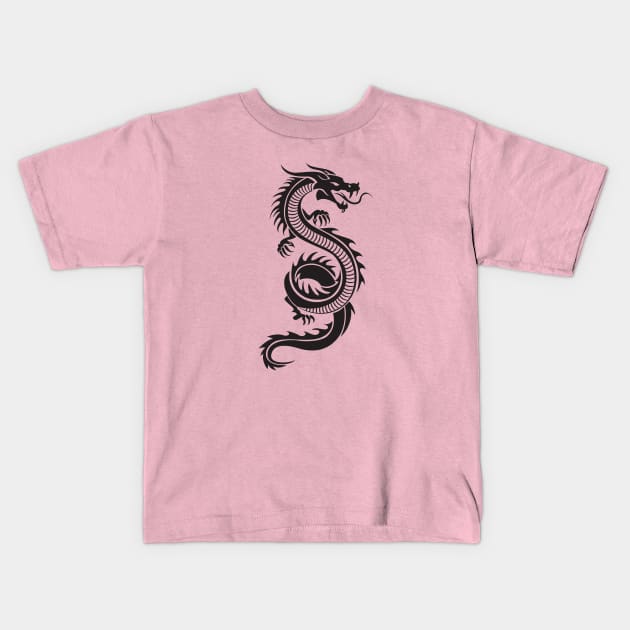 Dragon Tattoo Kids T-Shirt by NeilGlover